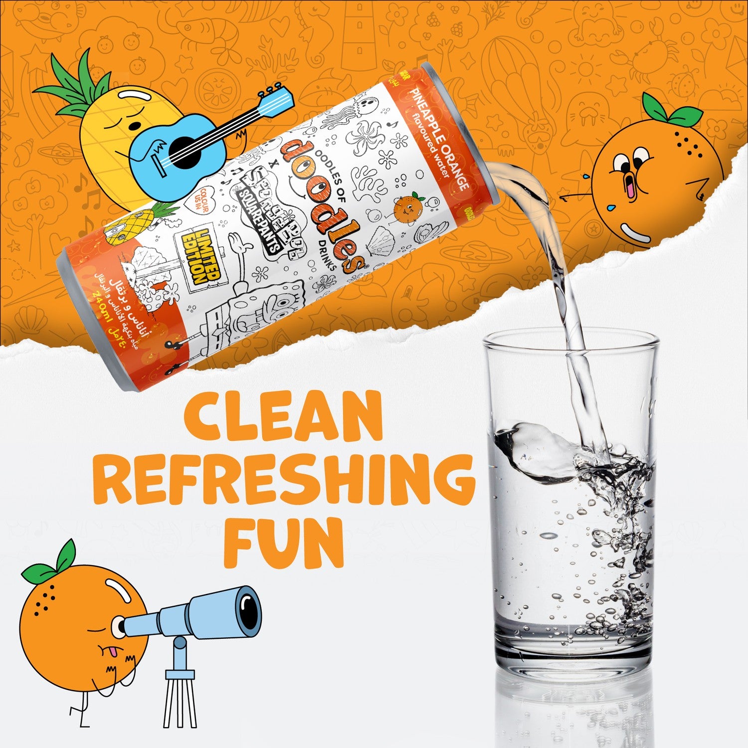 Pineapple & Orange Flavoured Water